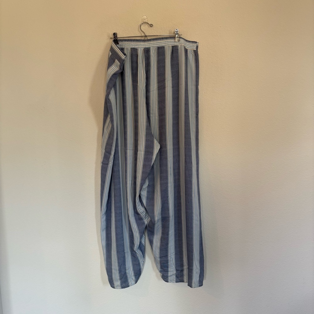 Summersalt Easy Breezy Eco Voile Wrap Beach Wide Leg Pants Blue - Picture 5 of 8